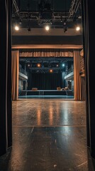 Empty Auditorium Ready for Theatrical Performance