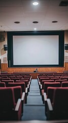 Fototapeta premium Empty Auditorium with Large Projection Screen