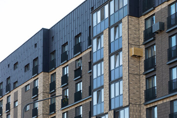 Residential high-rise buildings in an urban area showcasing modern architecture and sustainable living options
