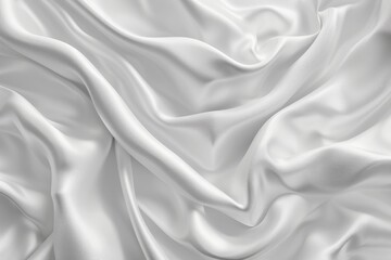 Obraz premium Abstract white background with satin waves for product or text.