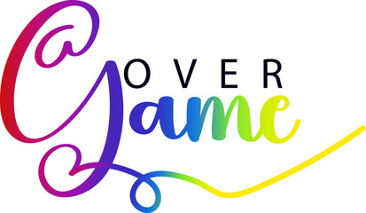 game over, game over gradient text, Game over background