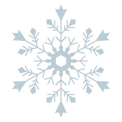 Geometric snowflake isolated on a white background. 