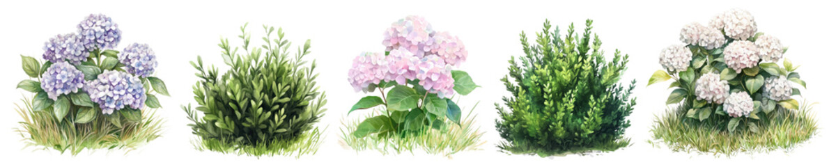 Spring garden png cut out element set