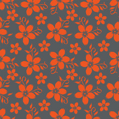 Beautiful pattern with flowers and leaf.Floral vector illustration