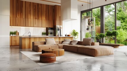 Creative marketing flyer for furniture shop with modern design and space for product photos