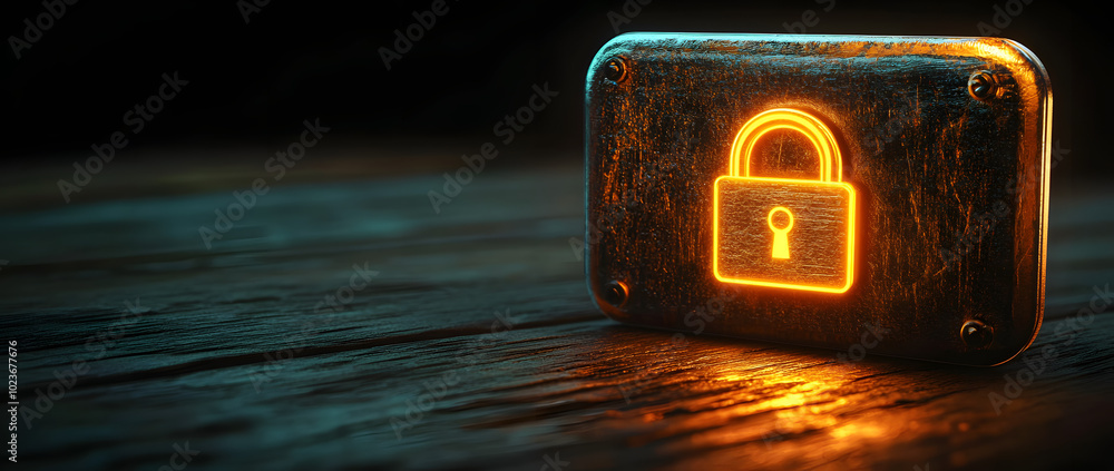 Poster symbolizing privacy and security in online financial transactions, the image represents the concept 