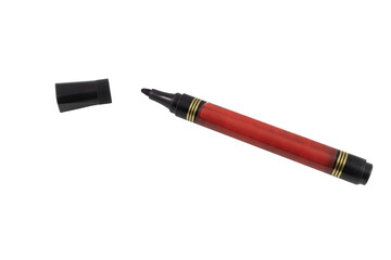 Black marker and its cap