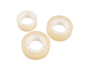 some rolls of clear tape