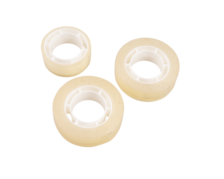 some rolls of clear tape