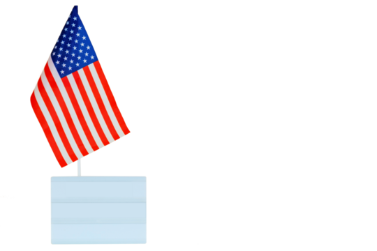 USA flag and mockup for presentation banner