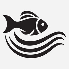 Fish silhouette vector image iollustration and artwork