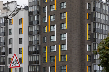 High-rise apartment buildings in a modern residential area showcasing rental options and property...