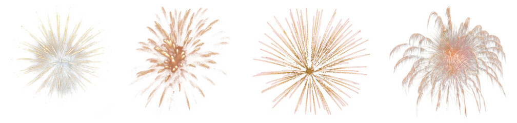 Firework png cut out element set