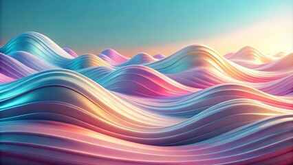 Abstract gradient wave background in pastel colors with depth of field