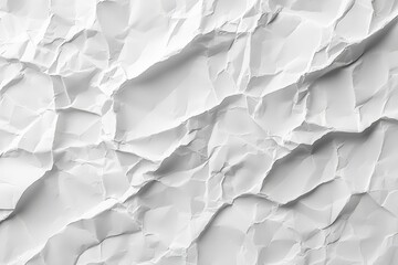 Fototapeta premium Crumpled White Paper Texture Background for Design Usage