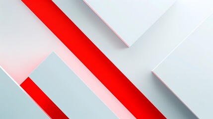 A presentation slide with a white background, accented by a bright red diagonal stripe and bold typography.