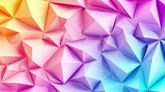 Colorful geometric background with bright pastel gradient and abstract polygonal design