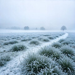 landscape with snow and trees