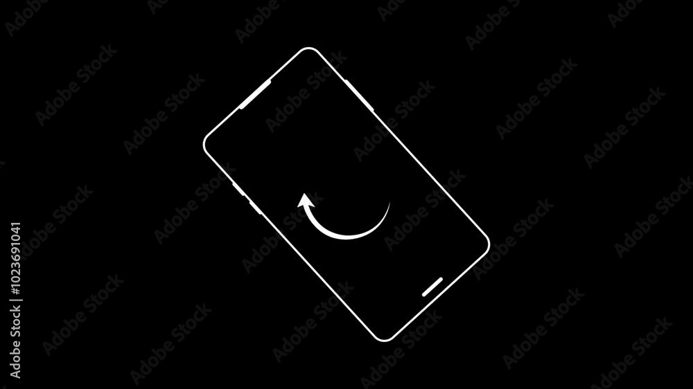 Aufkleber turn you smartphone 90. mobile phone rotation from vertical to horizontal or reverse. smart phone ro
