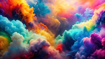 abstract colorful background with multicolored clouds