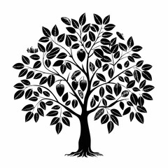 Obraz premium breadnut-tree-silhouette