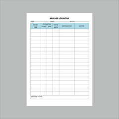 mileage log book