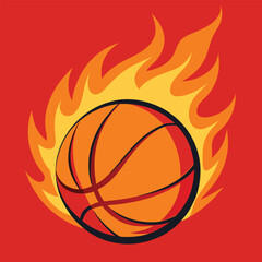 Basketball with fire sprakle