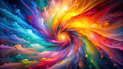 Obraz premium Abstract explosion of colors swirling