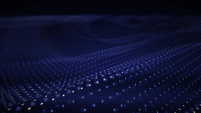 Dots waves motion graphics, background element. A modern digital graphics layer, ideal for technology promos, business news or intro compositions