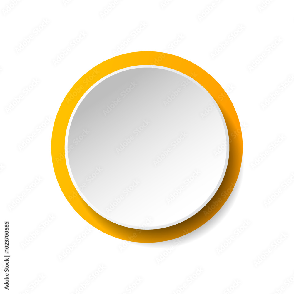 Poster Empty circle button. Blank push button template. Graphic element vector eps10