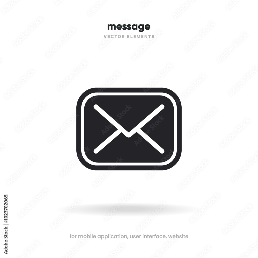 Aufkleber new message notification concept on realistic smartphone mockup. new email pop up. incoming, open me