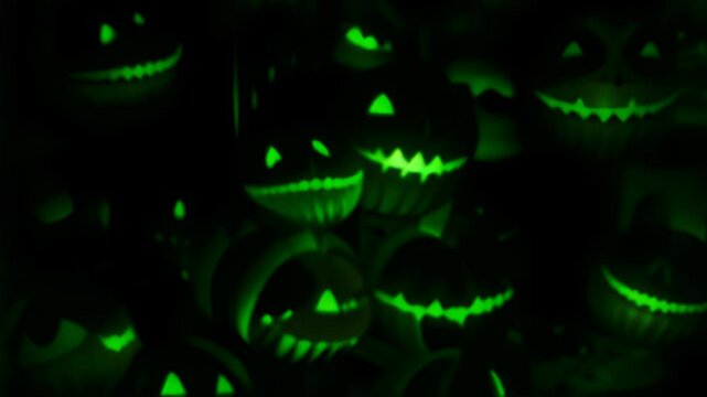 Neon Pumpkins and Skulls