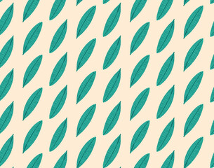 Abstract background with green leaves.Vector botanical elegant green leaves pattern.vector illustration repeatable pattern, wallpaper design.