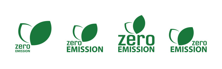 zero emission text	