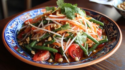 Fresh Vibrant Salad with Crunchy Vegetables and Herbs