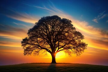 Obraz premium Heartwarming artistic silhouette of roots and growth