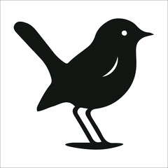 Bird icon, silhouette, logo on white background,  bird vector, bird illustration, bird design, bird graphic