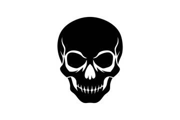 Skull | vector silhouette illustration on white background