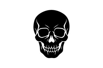 Skull | vector silhouette illustration on white background