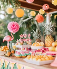 Fototapeta premium summer party buffet decoration