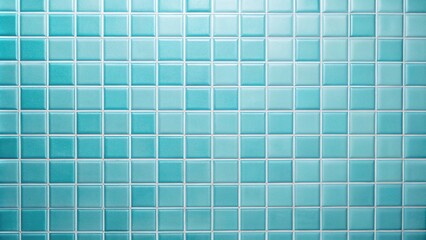 Fototapeta premium Light blue tile wall background with a macro shot of bathroom floor texture