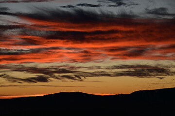 sunset over the mountains