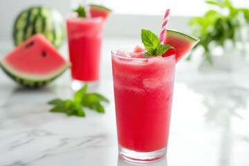 Watermelon Drink. Refreshing Fruit Juice for Summertime Cocktails