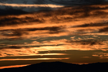 sunset in the mountains