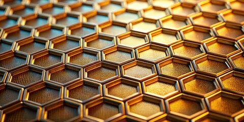 Hexagonal motif with a detailed ornamental pattern