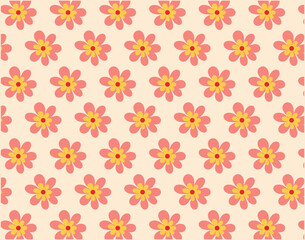 Seamless  botany flowers Pattern, Abstract colorful flowers background. style for fabric, banners, wallpaper, posters, websites, online shopping.Vector illustration design and creative idea,eps 10.