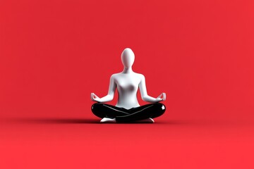 A minimalist icon of a person sitting in contemplation, representing mindfulness and the pursuit of inner happiness central to eudaimonia