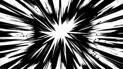 Abstract pop art black and white background. Generative Ai.