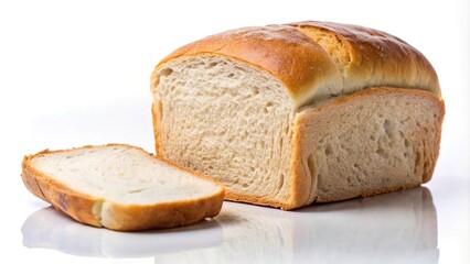 Loaf of white and brown bread from low angle view