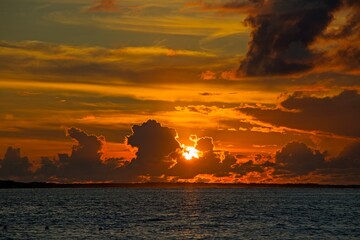 The sun sets over Grace Bay Beach in Turks and Caicos